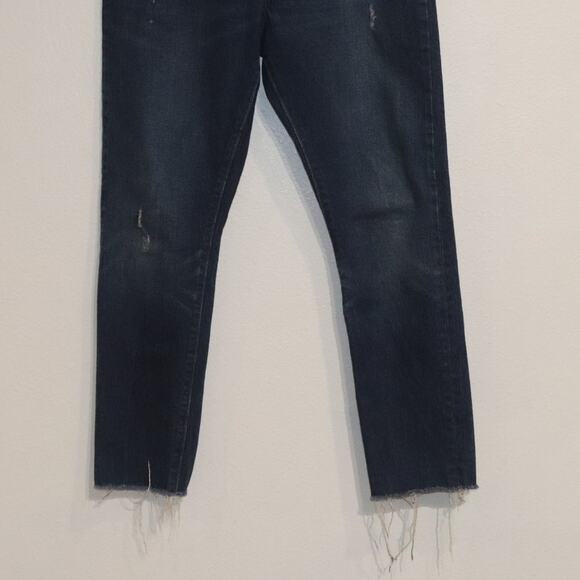 Levi's 501 Blue Raw Hem Skinny Jeans Sz 31 - Picture 4 of 12